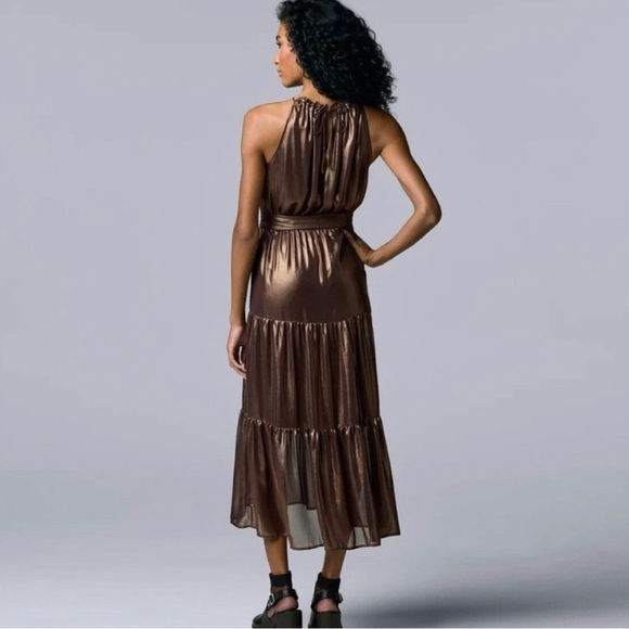 Women's Simply Vera Vera Wang Halter Tiered Dress - Picture 2 of 3